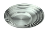 Satin Stainless Steel Round Plate, 13"