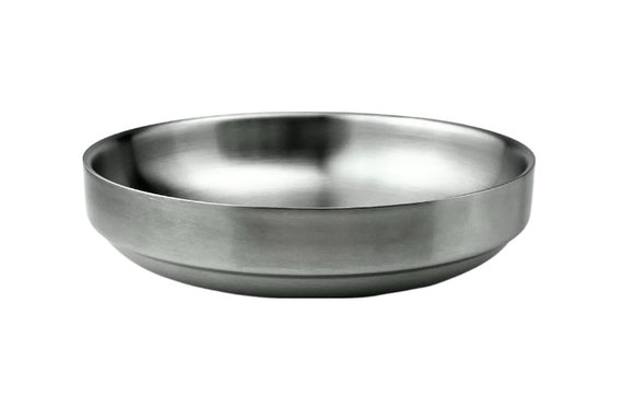 Satin Stainless Steel Shallow Round Bowl (Double Vacuum), 5-1/2