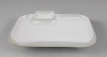 10″ × 6½″ White Porcelain Rectangular Plate with Saucer