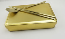 8 in Gold Stainless Steel Lunch Box