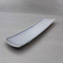 11″ × 3″ Blue Striped Stone Melamine Rectangular Plate