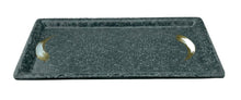 10⅞″ × 3⅞″ Stone Ink Gray Melamine Rectangular Plate