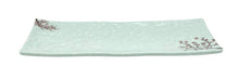 12½″ Mint Green Floral Melamine Rectangular Plate