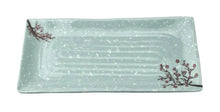 8⅝″ Mint Green Floral Melamine Rectangular Plate