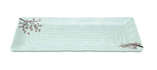 12⅛″ Mint Green Floral Melamine Rectangular Plate