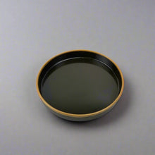 Black & Orange-Rim Round Melamine Plate — 9⅞ in