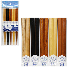 Assorted Chopsticks with Rounded Handles — 5 Pairs