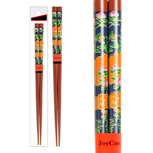 Red Floral Wood Chopsticks, 1 Pair — 907WN1