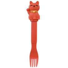 6½-inch Red Cat Fork with Raised-Paw Figure
