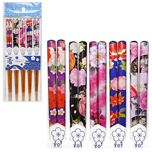 Assorted Floral Bamboo Chopsticks, 5 Pairs — CH132-S