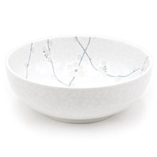 Gray & Blue Blossom Ceramic Shallow Bowl — 28 fl. oz.