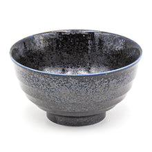 6¾ in Charcoal & Blue Ceramic Serving Bowl, 34 fl. oz. — MS566-KR
