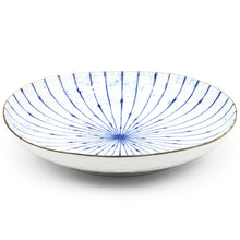 9″ Blue Fubuki Tokusa Ceramic Dinner Plate