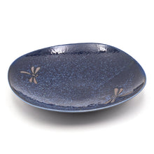 7¾″ Navy Dragonfly Round Ceramic Plate