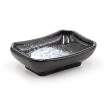 3½″ × 2½″ Black & White Ceramic Sauce Dish — 2 fl. oz.