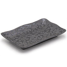 8.65″ × 5.35″ Dark Brown Floral Rectangular Ceramic Plate
