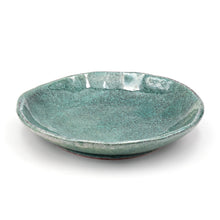 6¾″ Green Japanese Ceramic Round Plate — Irregular Rim