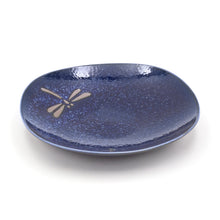 6¼″ Navy Dragonfly Round Ceramic Plate