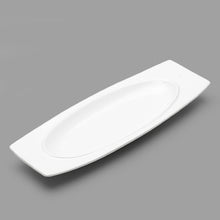 10″ × 3¾″ White Porcelain Rectangular Plate
