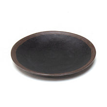 8″ Black & Brown Tenmoku Melamine Round Plate
