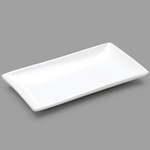 14″ × 8¼″ White Ceramic Deep Rectangular Plate