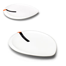 10″ × 8¼″ White Plate — Rounded Triangle