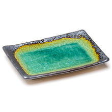 8½″ × 5½″ Black & Blue Rectangular Plate