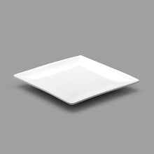 10″ × 8″ White Plate — Sloped Rim