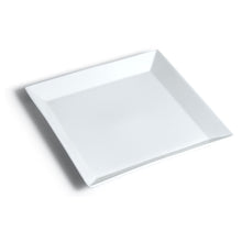 9" Square Porcelain Plate, White