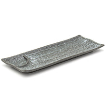 12¼″ × 4.65″ Gray Ceramic Rectangular Plate