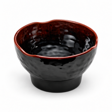 4-1/4" Melamine Round Wave Rice Bowl, Tenmoku, Product view