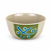 Melamine Round Udon Bowl 7", Green, Angled empty product view