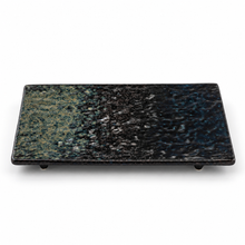 9.5 x 6.5’’ Rectangular Plate SeaStone. Angled product view.
