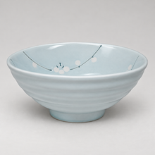 Ceramic Bowl — 52 fl. oz., Angled pale-blue plum bowl product view