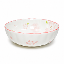 5½″ Ceramic Bowl — 14 fl. oz., Low-angle floral bowl product view