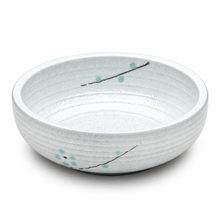 8"Dx2.5"H Porcelain Bowl, White, Angled textured white bowl