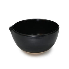 5" D x 3" H Matcha Bowl (K537-SB), Angled black spouted bowl