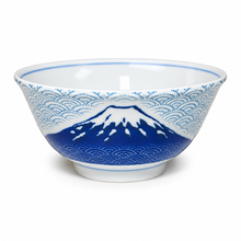 Ceramic Soup Bowl — 18 fl. oz., Blue, Angled Mount Fuji product view