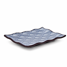 Melamine Rectangular Plate 9" x 6" x 1" H PLATE. Angled product view.