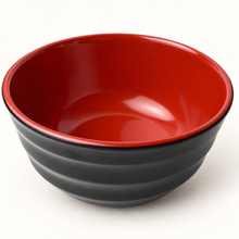 Melamine Round Bowl 6-3/4", Black/Red, Product view