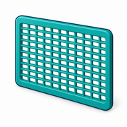 Green plastic construction feature illustration
