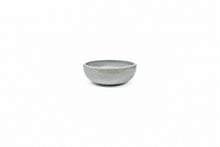 Gray speckled bowl -facing view