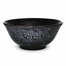 Ceramic Soup Bowl — 18 fl. oz., Black, Silver, Product view