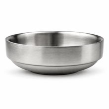 SS-RSB-9 Satin steel shallow bowl hero