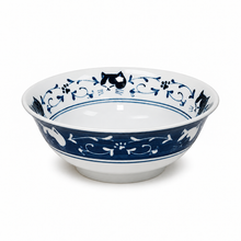 Ceramic Bowl — 42 fl. oz., Angled cat-and-vine bowl product view