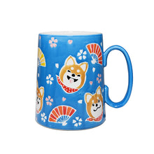 Dog and Fan Ceramic Mug 15 oz (SF72-BSH)