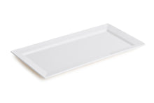 White Melamine Rectangular Plate with Broad Rim