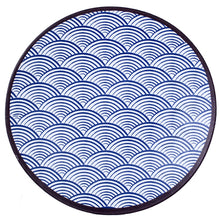 Blue Wave Round Melamine Plate — 11 in