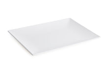 White Melamine Rectangular Plate with Pointed Corners