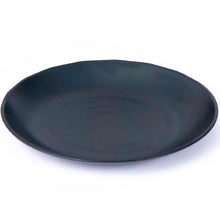Black Round Melamine Plate — 10¼ in